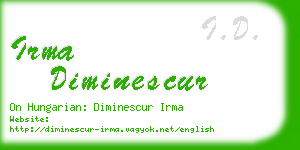 irma diminescur business card